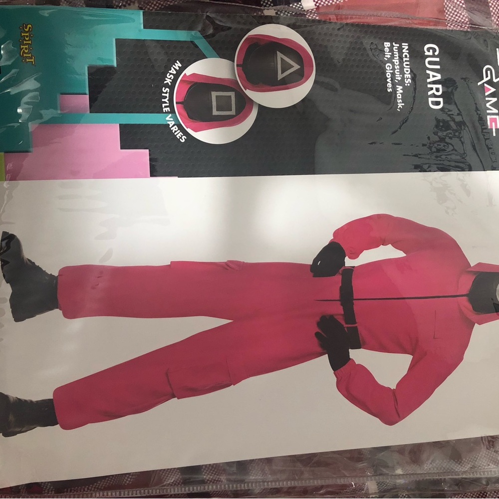 Spirit Halloween Squid Games Guard Costume Jumpsuit